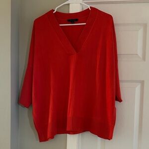 Orange V-Neck‎ Sweater